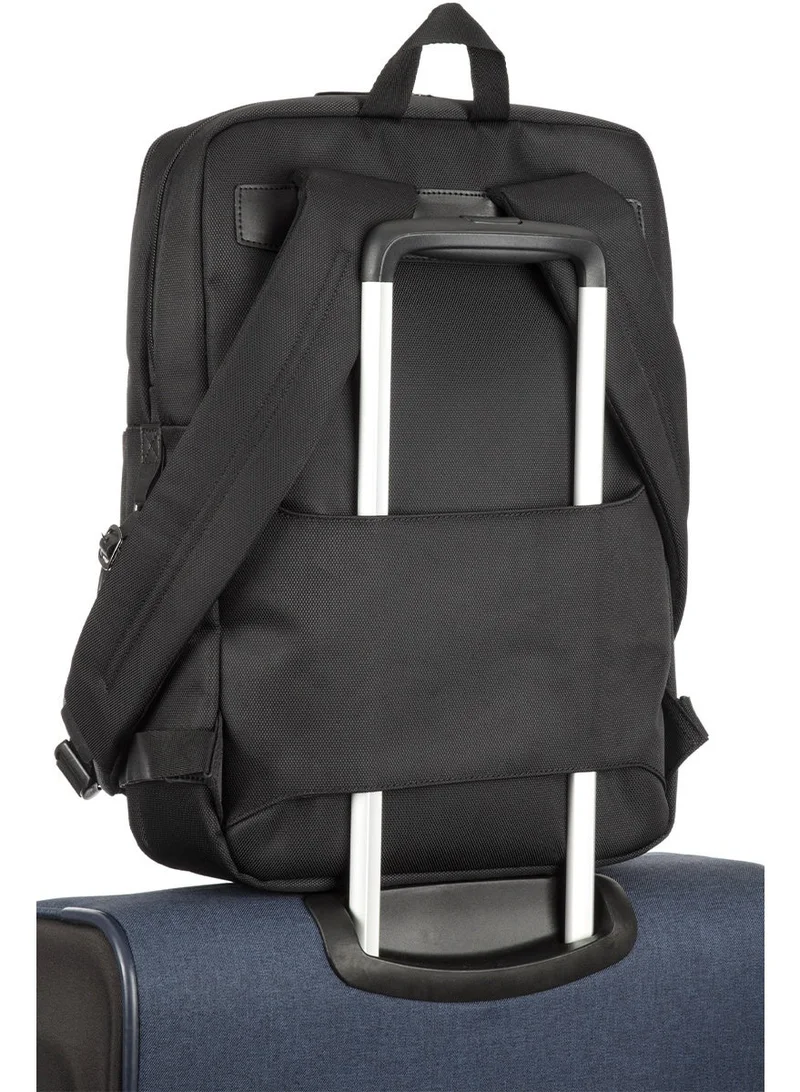 AMERICAN TOURISTER  Nobleton Backpack, 100% Polyester, Black|Smart Sleeve|Antimicrobial Lining|Laptop & Tablet Compartment|Adjustable Strap - 1 Year International Warranty  | Best Price UAE